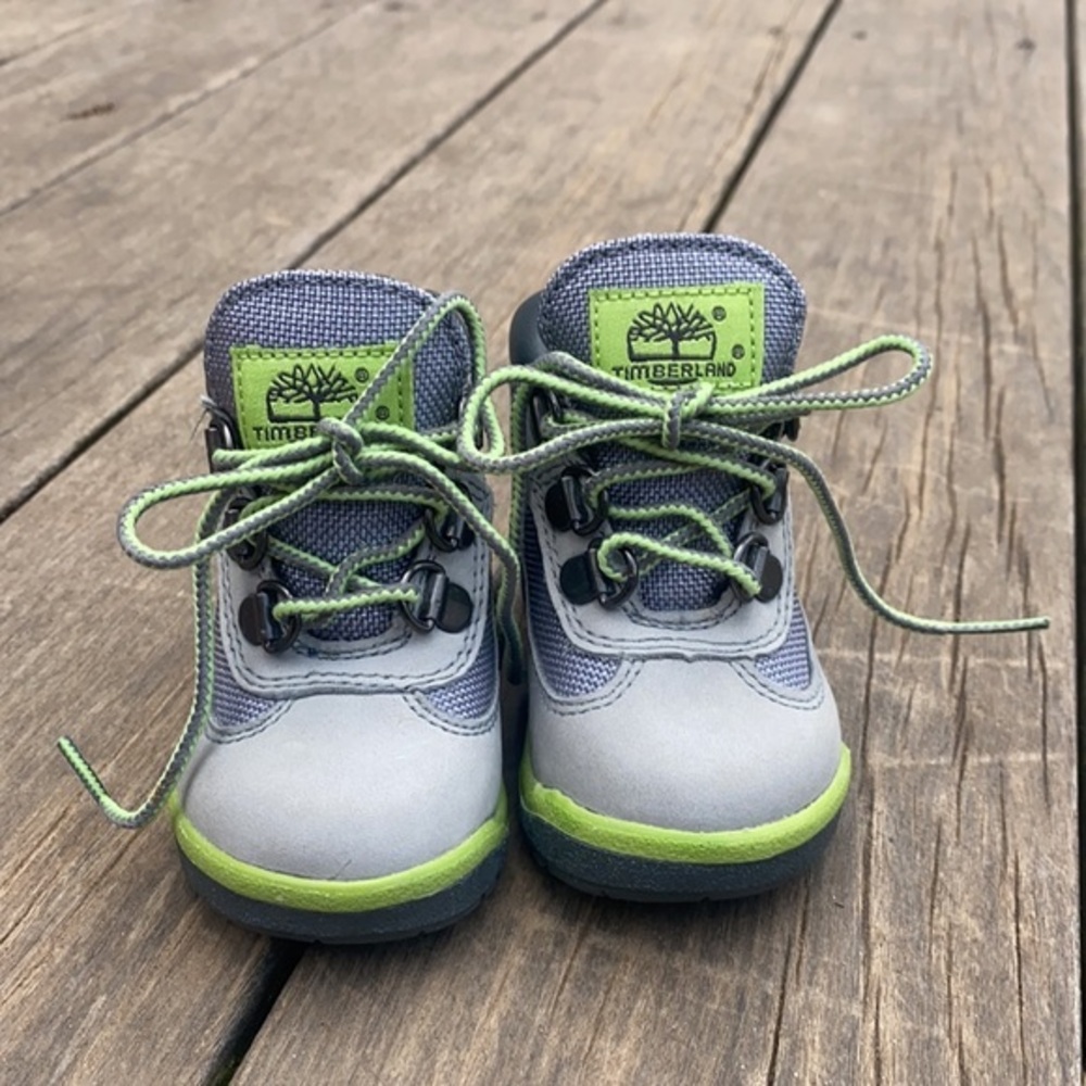 Timberland Toddler Field Boots Grey and Green